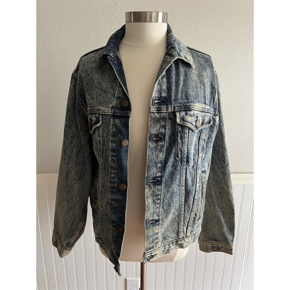 Vintage Men's Bristol Blues Acid Wash Denim Jacket Made in USA Large 44 - Picture 2 of 11